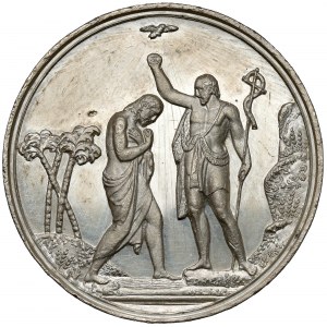 Pamětní medaile ke křtu - datum 1874