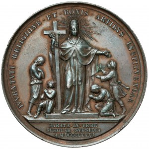 Watykan, Leon XIII, Medal 1881 - Utworzenie szkół katolickich