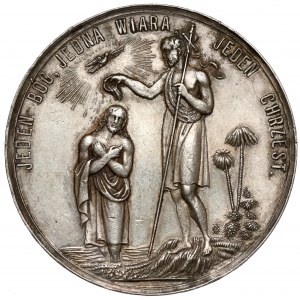 Pamětní medaile ke křtu - datum 1875