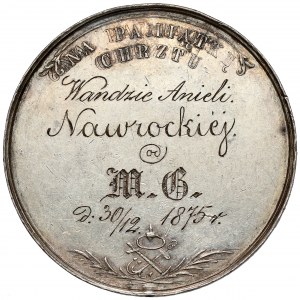 Pamětní medaile ke křtu - datum 1875