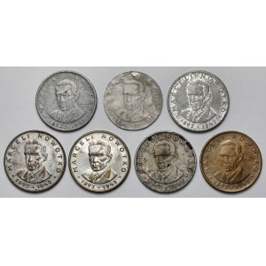 Falsyfikaty z epoki 20 złotych 1974-1977 Nowotko (7szt)