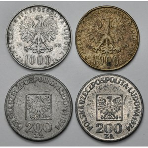 Falsyfikaty z epoki 200 - 1.000 złotych 1974-82 XXX lat i JP II