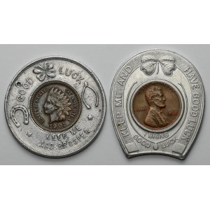 USA, Żetony na Szczęście 1901-1967 - zestaw (2szt)