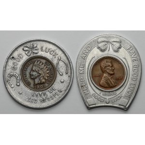 USA, Wertmarken für Glück 1901-1967 - Satz (2 Stück)