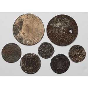 Sigismund I - John II Casimir, Forgeries of the period from the shekel to the tymph (7pcs)