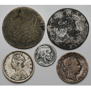 Fałszerstwa z epoki monet świata, zestaw (5szt)