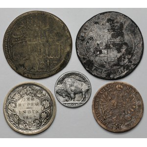 Padělky světových mincí, sada (5ks)