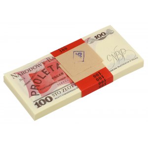 Paczka bankowa 100 złotych 1986 - RR