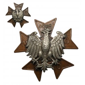 Malopolska Detachments of the Volunteer Army - MOAO 1920 - badge and miniature (2pcs)