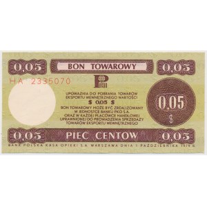 PEWEX 5 centov 1979 - malý - HA
