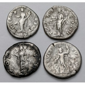 Vespasian, Hadrian, Antoninus Pius and Marcus Aurelius - lot of 4 denarii