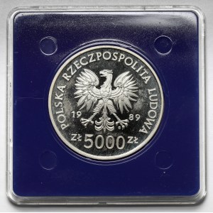 5.000 złotych 1989 Władysław II Jagiełło - półpostać