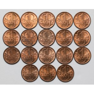 1 penny 1939 - mint - set (18pcs)