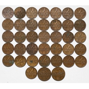 1 i 2 grosze 1928-1938 - zestaw (38szt)