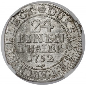 August III Sas, 1/24 thaler 1752 FWóF, Dresden - minted