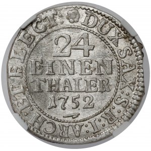 August III Sas, 1/24 thalier 1752 FWóF, Drážďany - razené