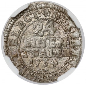 August III Sas, 1/24 thaler 1754 FWóF, Drážďany