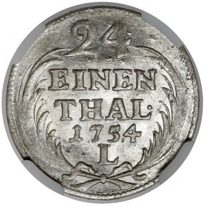 August III Sas, 1/24 thaler 1754 EDC, Lipsko - krásny