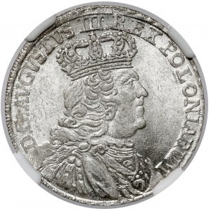 Augustus III Saský, Lipsko, dva zlaté 1753 - 8 GR - úzky portrét