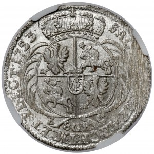 August III Sas, Leipzig 1753 zwei Zloty - 8 GR - EG-Briefe