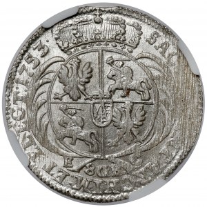 August III Sas, Lipsko 1753 dvouzlatý - 8 GR - EC dopisy