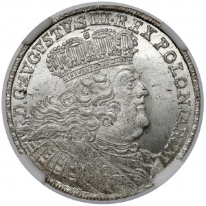 August III Sas, Dwuzłotówka Lipsk 1753 - 8 GR - piękna