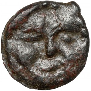 Greece, Olbia, AE29 - Facing gorgoneion - Rare!