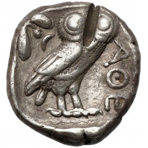 Grécko, Attika, Atény (454-404 pred Kr.) Tetradrachma - sova