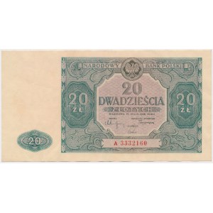 20 Zloty 1946 - A - Kleinbuchstabe