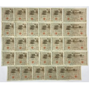 Německo, 1 000 marek 1910 - sada (29ks)
