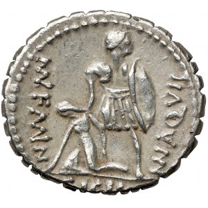 Roman Republic, Mn. Aquillius Mn (71 BC) AR Denarius Serratus
