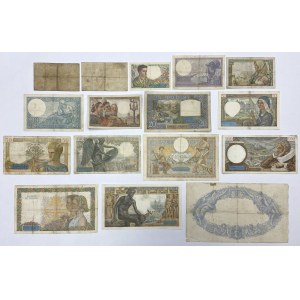 Francja, zestaw banknotów MIX (16szt)