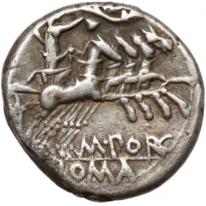 Republika, M. Porcius Laeca (125 př. n. l.) Denár