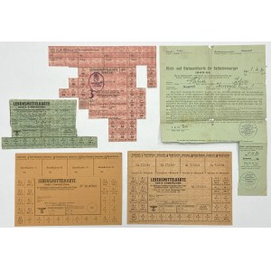 Kartki żywnościowe z lat 1940-44 (5szt)