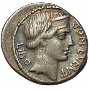 Republika, L. Scribonius Libo (62 př. n. l.) Denár