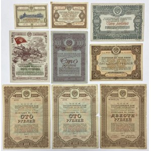 Russia - USSR, 1940-47 war bond set (9pcs)