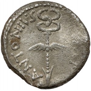 Republik, Octavian (40-39 v. Chr.) Denarius - geprägt in Gallien - Selten!
