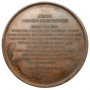 Medaila Adam Jerzy Czartoryski 1847 (Barre)