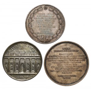 GALVANS and cast medals, 19th century - Fergusson, Czatoryski, Zaluski (3pcs)