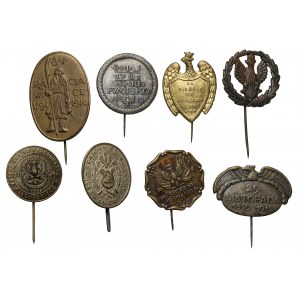 Patriotic badges and pins - set (8pcs)