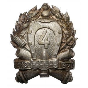 Badge of the 4th Kuyavian Light Artillery Regiment - 1918 P.A.L. 1920.