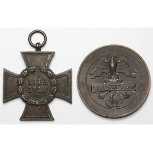 Nemecko, kríž za zásluhy vo vojne 1914-1918 a medaila Blut und Boden