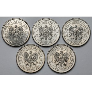 20 000 zlatých 1994 Žigmund I. Starý - mincovňa - zväzok (5ks)