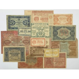 Rosja, zestaw banknotów z lat 1919-1923 (14szt)