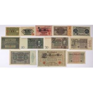 Nemecko, sada bankoviek MIX (12 kusov)