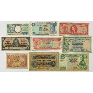 British Commonwealth - banknotes lot (9pcs)
