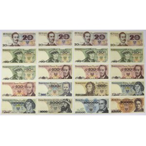 PRL, sada bankovek (20 kusů)