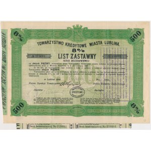 Lublin, TKM, Pledge letter for 500 zloty 1920