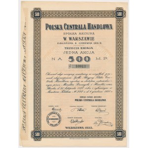 Polska Centrala Handlowa, Em.3, 500 mkp 1922