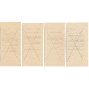 Bezprocentowa Pożyczka Krótkoterminowa, Grzbiety wzorów Obligacji z 23 maja 1833 roku (4szt)